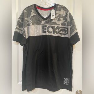 NWT ECHO unltd‎ black and grey mens shirt rhino size XXL 2XL